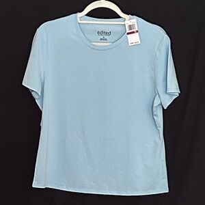 Edited Light Blue Crewneck Short Sleeve Tee NWT